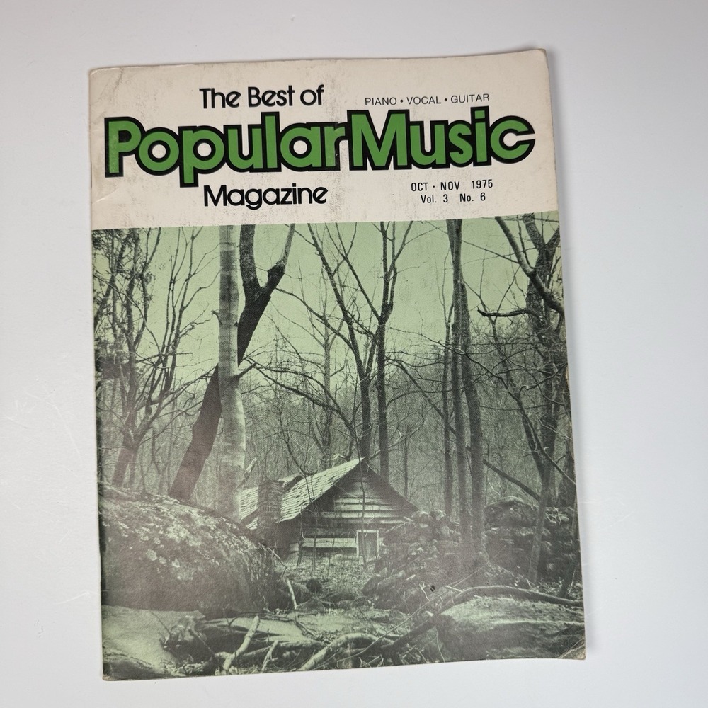 The Best Of Popular Music Magazine Oct Nov 1975 Vol 3 #6 Piano Vocal Guitar Vtg